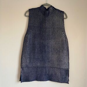 Pilcro Oversized Foil Sweater metallic Vest medium
